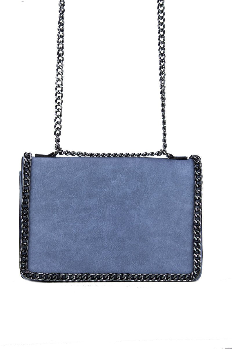 Rosie Light Blue Chain Shoulder Bag