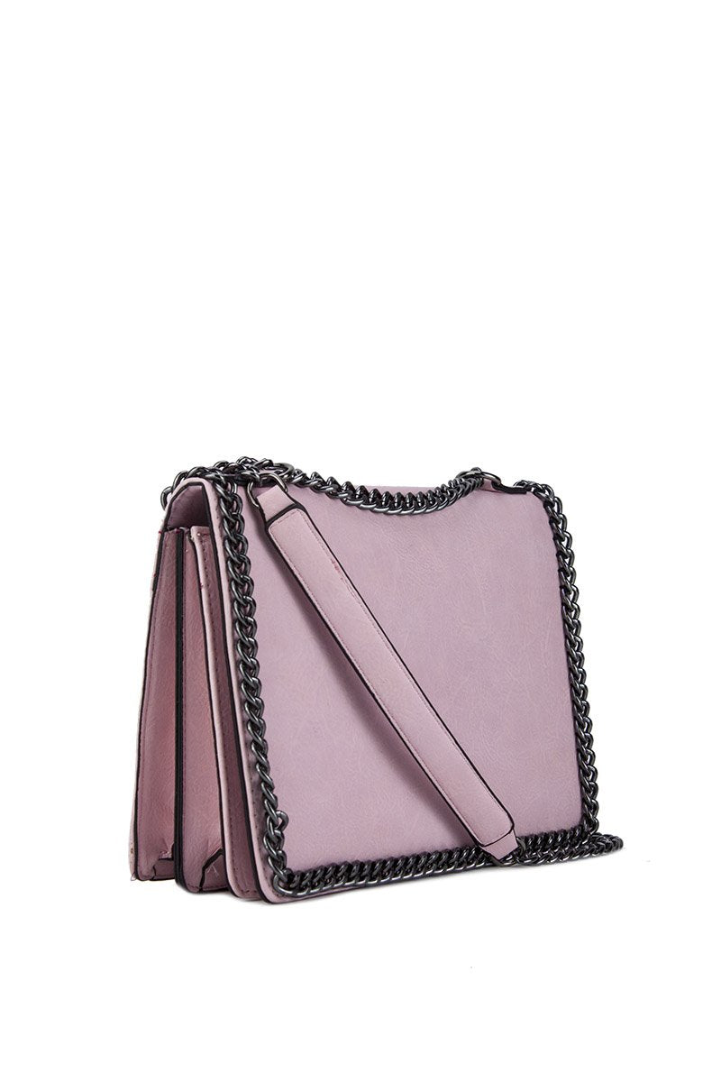 Rosie Light Pink Chain Shoulder Bag