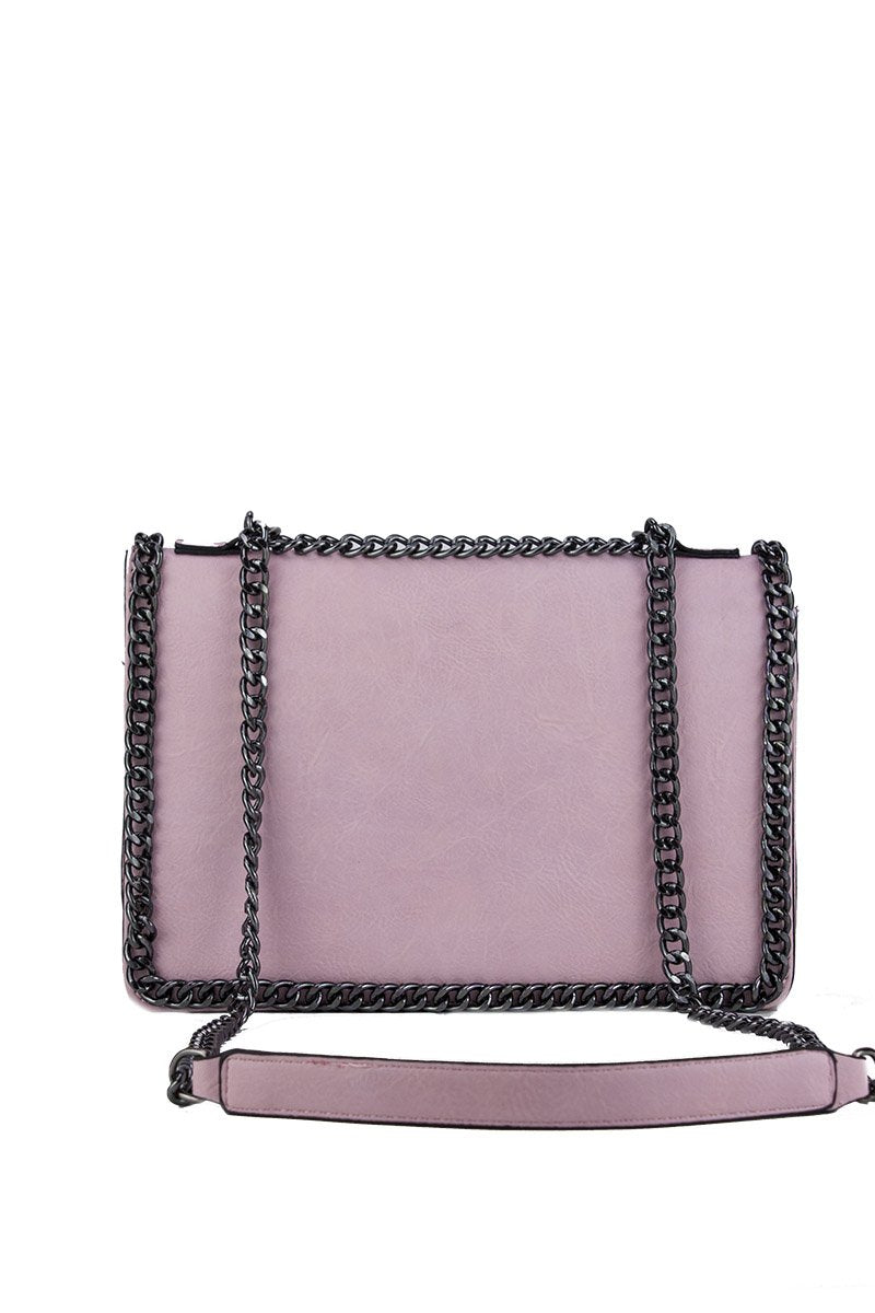 Rosie Light Pink Chain Shoulder Bag