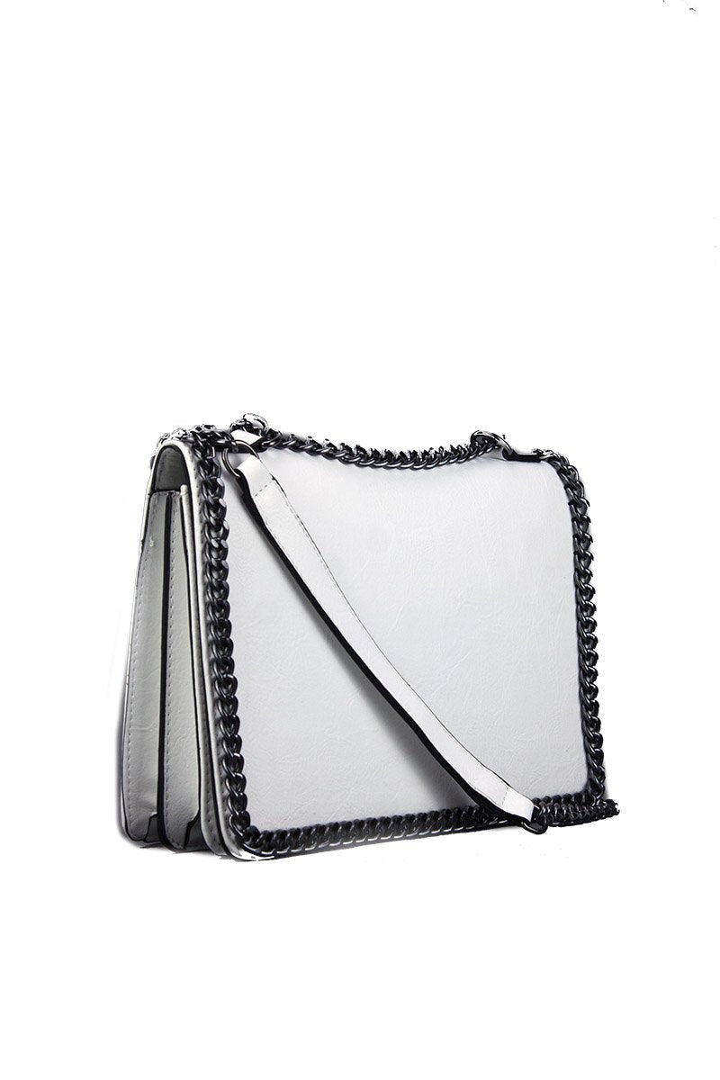 Rosie White Chain Shoulder Bag