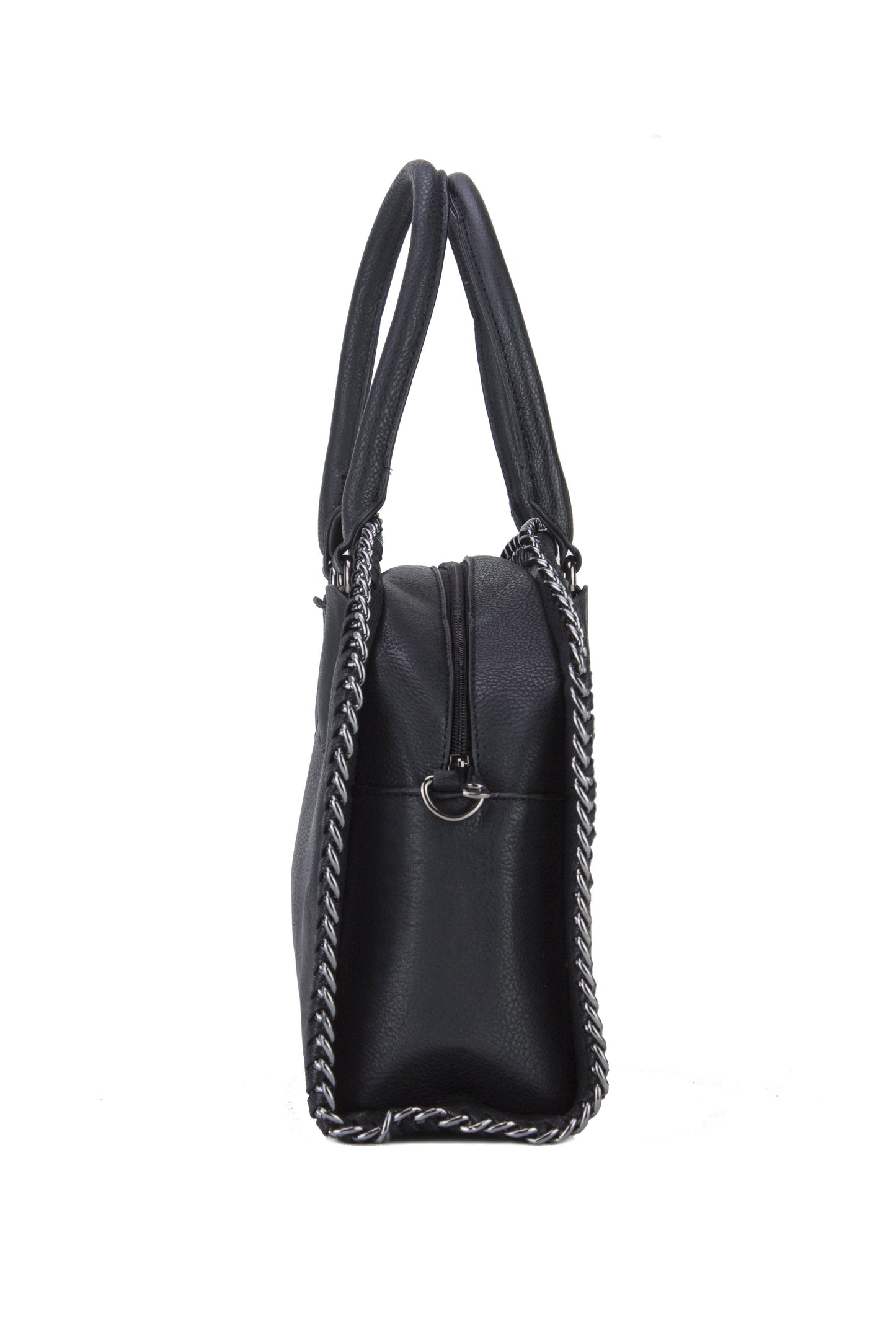 Sara Black Stud Shopper Bag