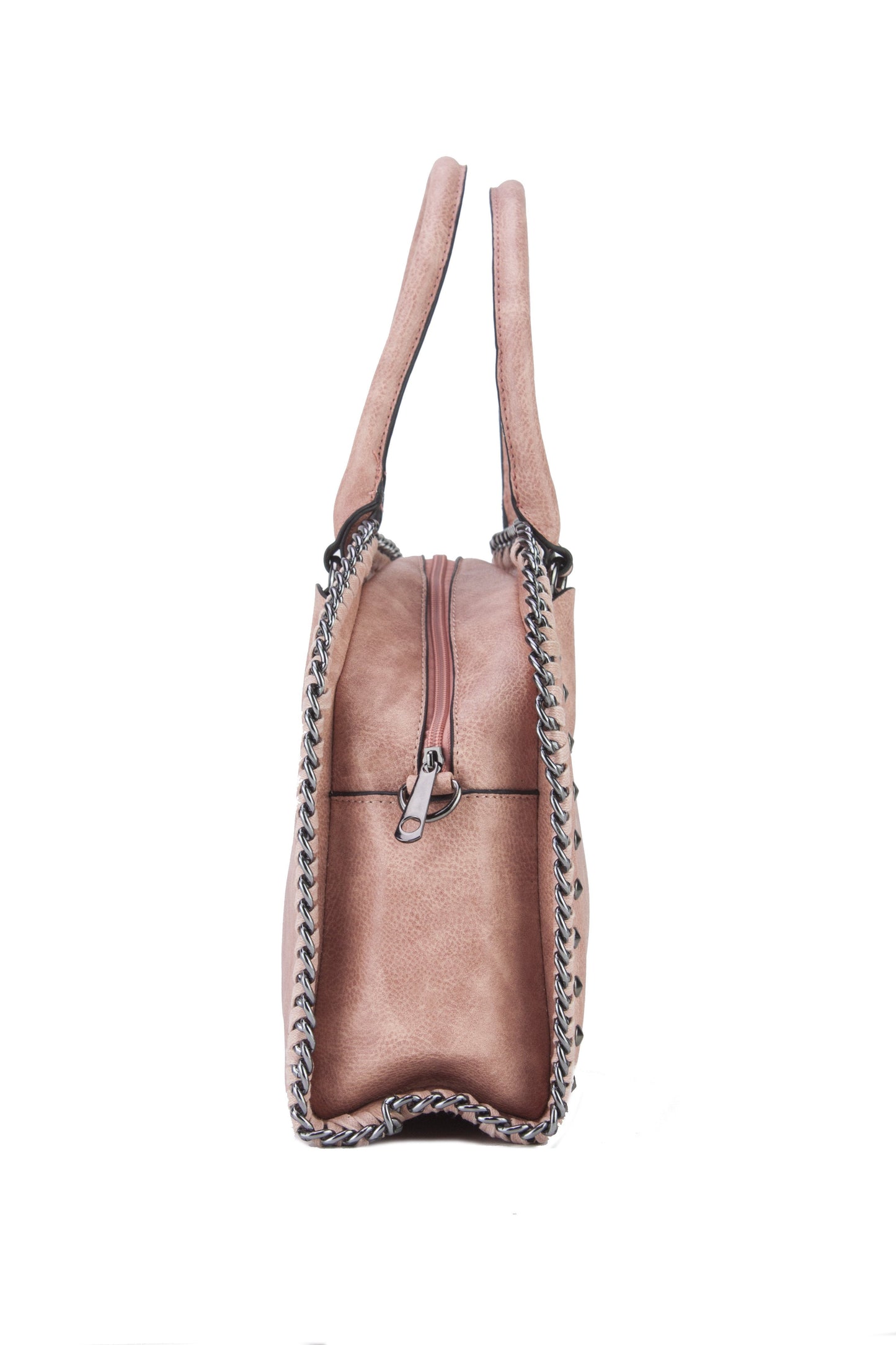 Sara Pink Stud Shopper Bag