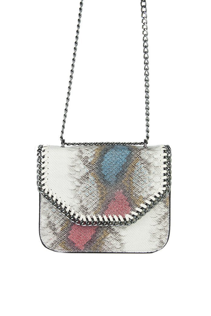 Stella Green Python Chain Shoulder Bag