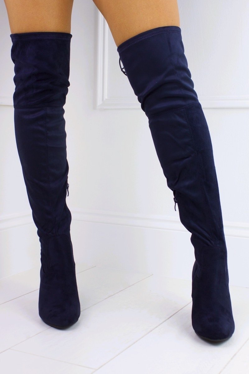 Taylor Navy Over Knee Boot
