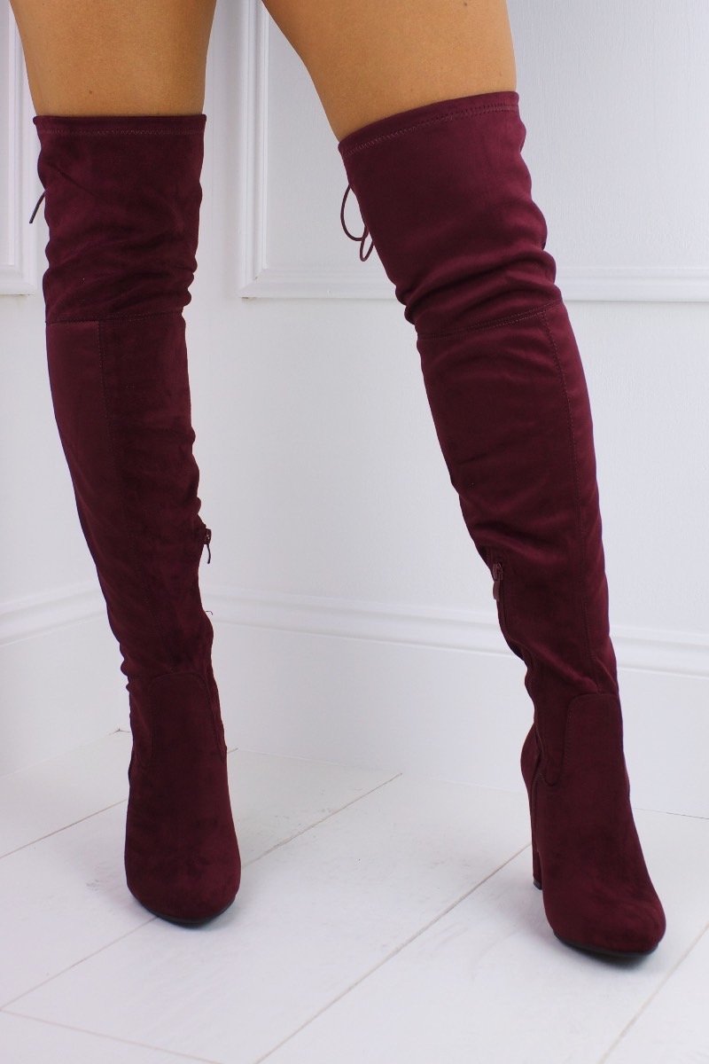 Taylor Wine Over Knee Boot