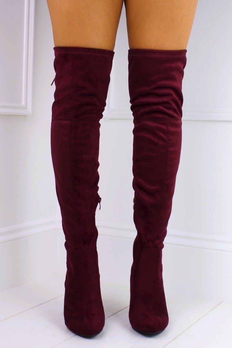 Taylor Wine Over Knee Boot