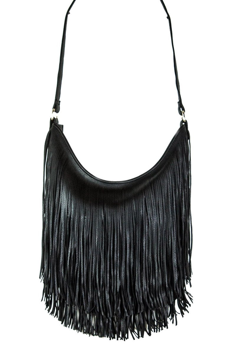 Toni Black Fringe Bag