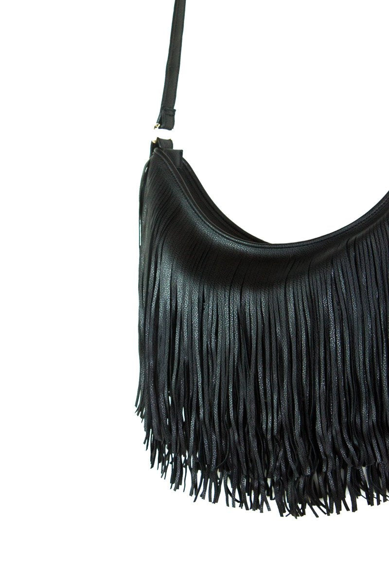 Toni Black Fringe Bag
