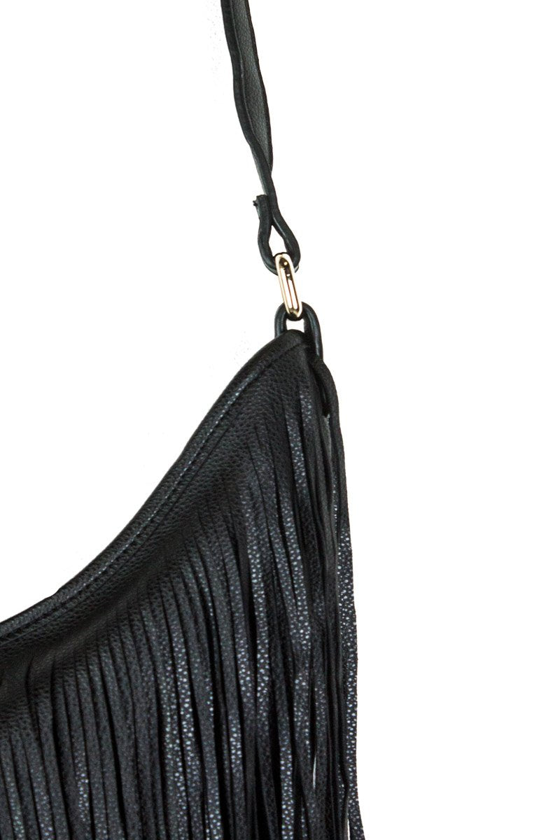 Toni Black Fringe Bag