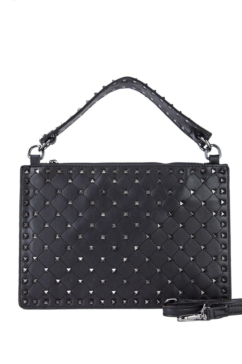 Violet Black Stud Bag