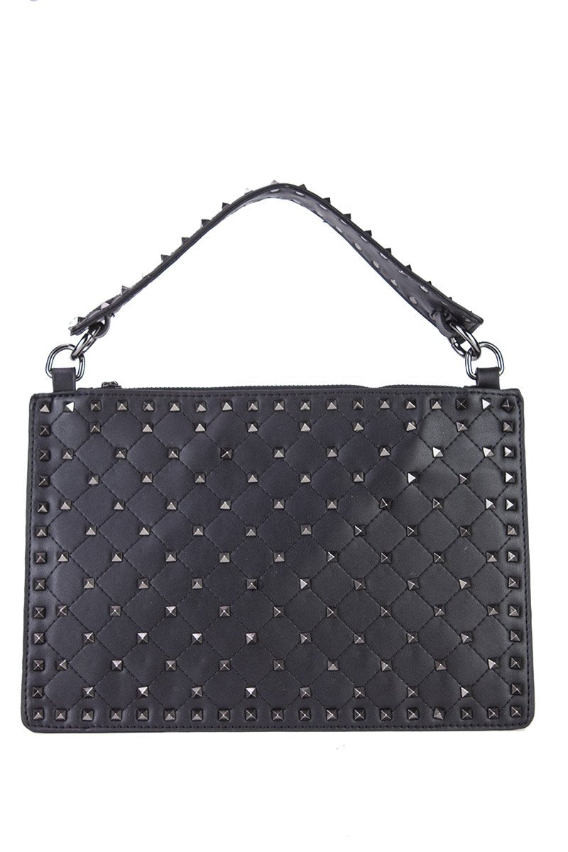 Violet Black Stud Bag