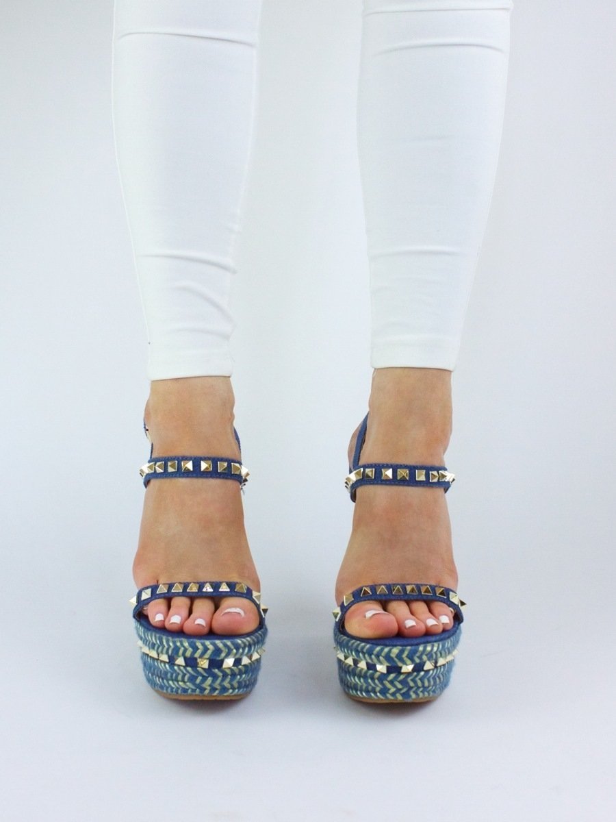 Zara Denim Stud Wedge