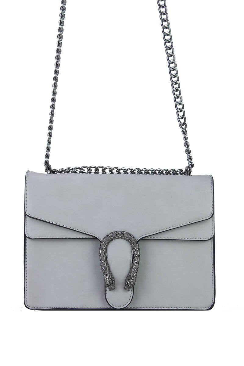 Avery Light Grey Statement Shoulder Bag