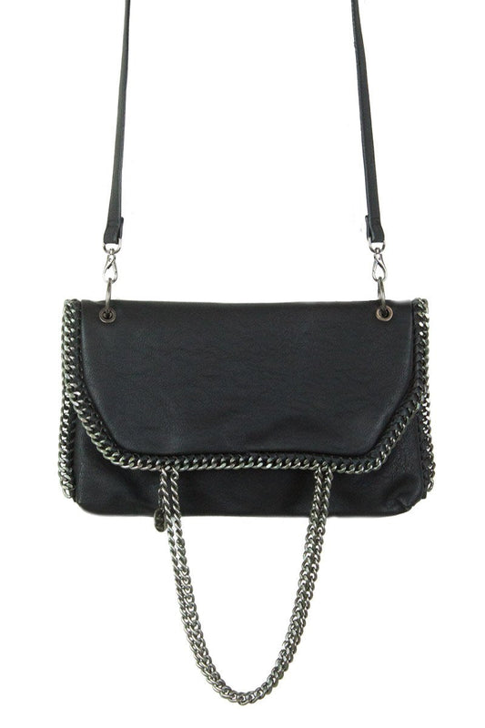Alyssa Black Chain Crossbody Bag