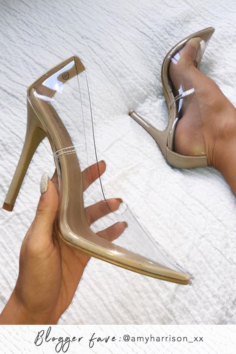 Anya Nude Clear Court Heels