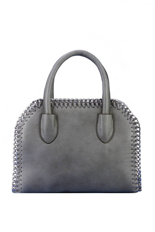 Calista Grey Chain Tote Bag