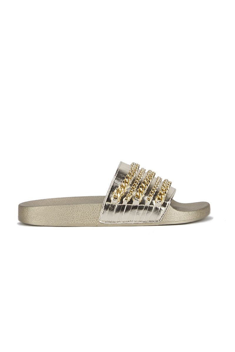 Cameron Gold Chain Sliders