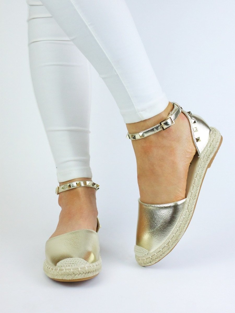 Celine Gold Espadrille Pump