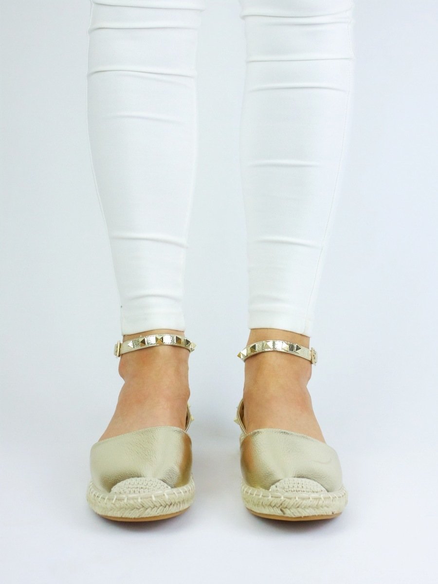 Celine Gold Espadrille Pump