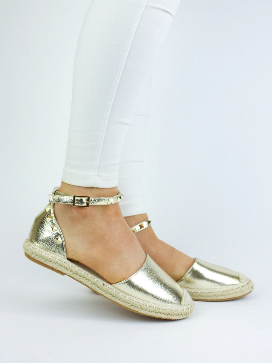 Celine Gold Espadrille Pump