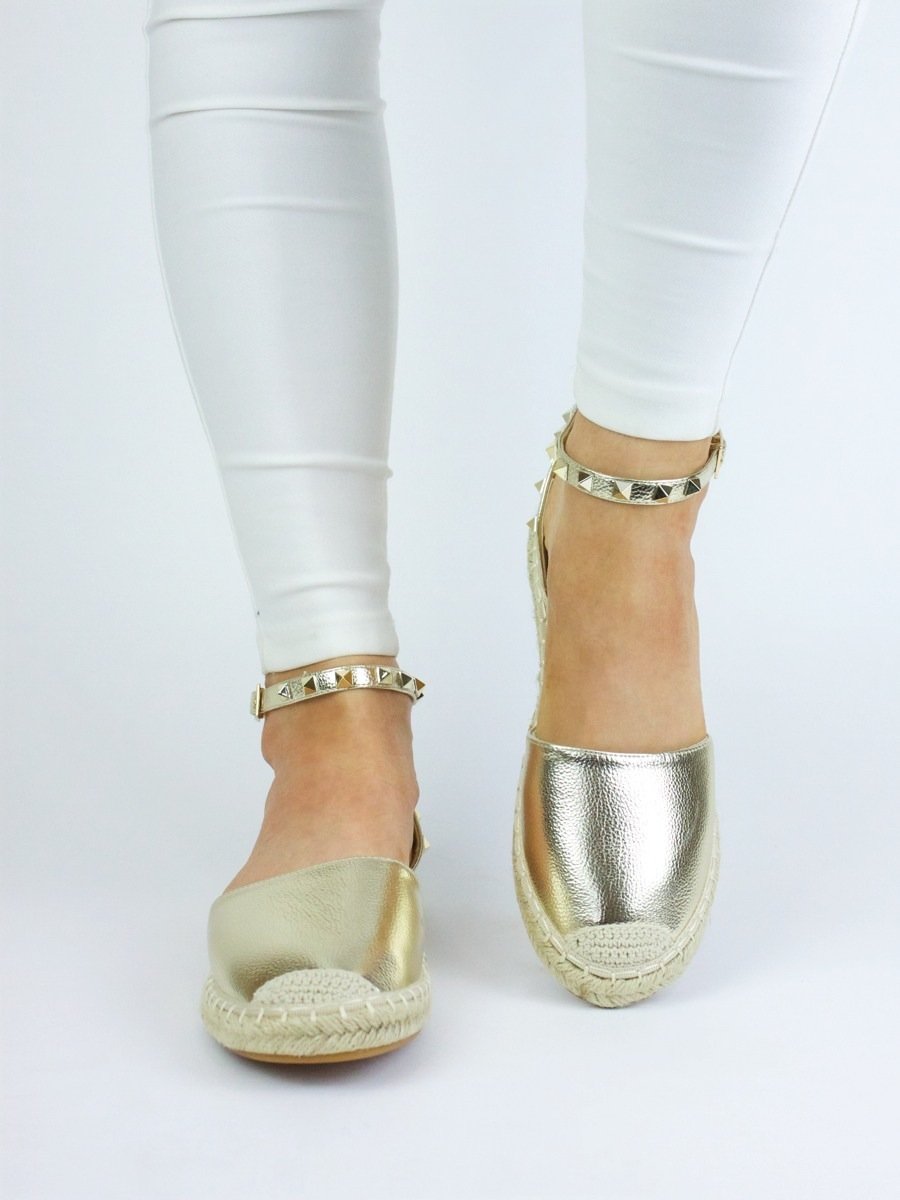 Celine Gold Espadrille Pump