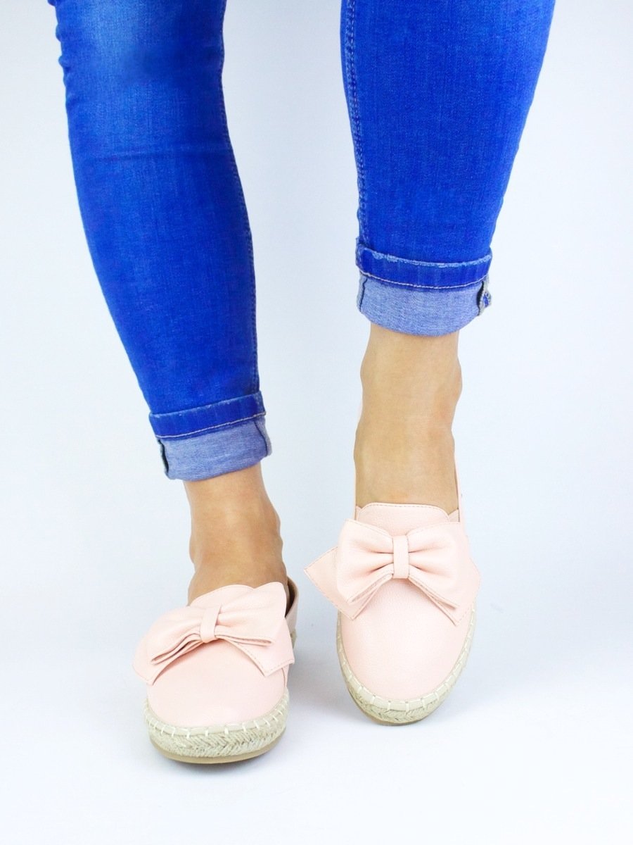 Ciara Pink Espadrille Bow Pump