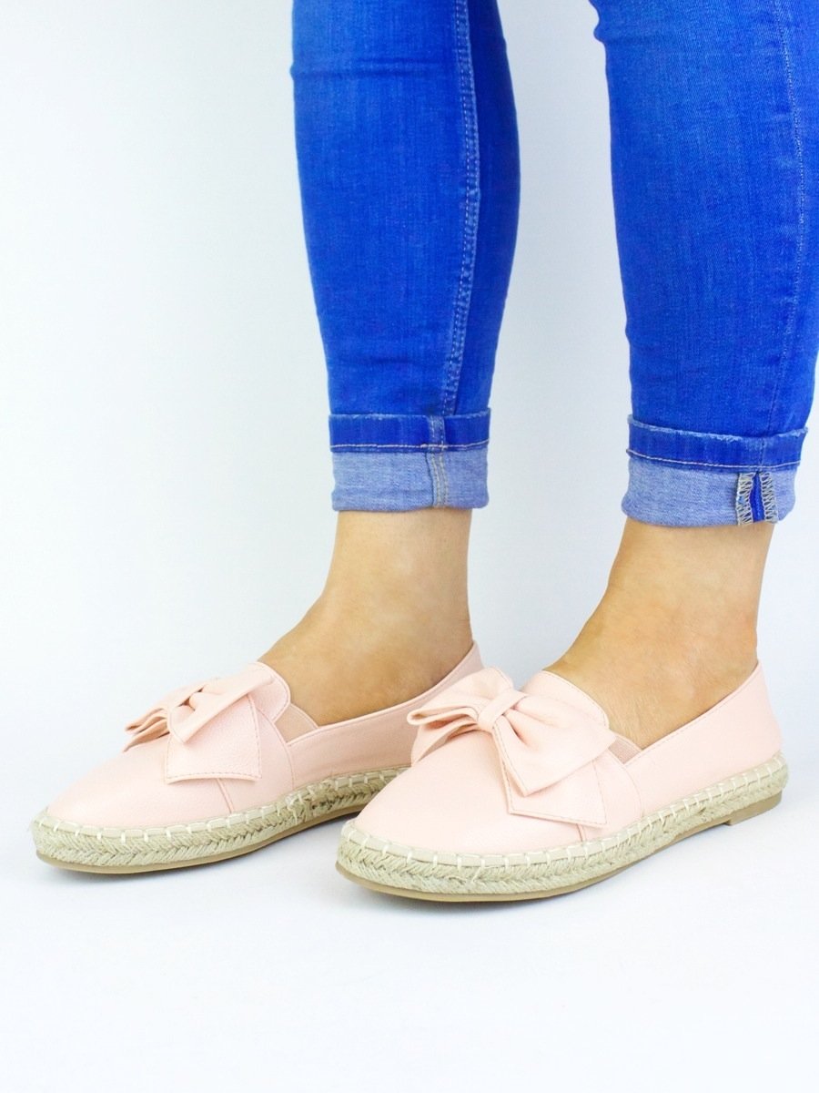 Ciara Pink Espadrille Bow Pump