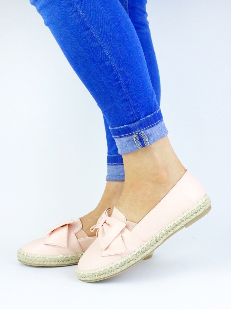 Ciara Pink Espadrille Bow Pump