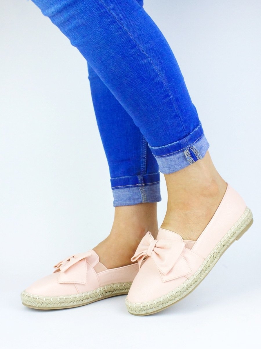 Ciara Pink Espadrille Bow Pump