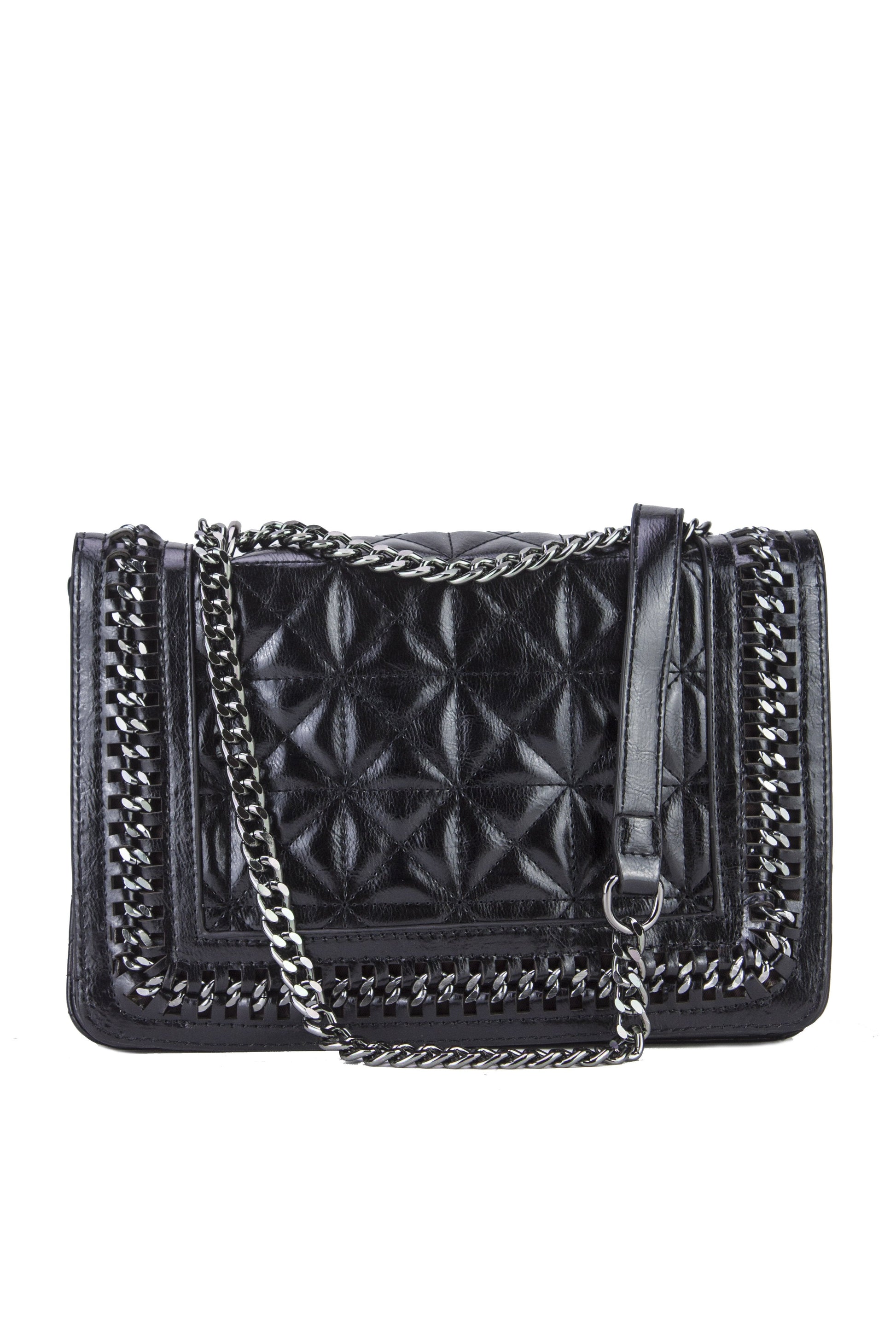 Claudine Black Quilted Chain Bag