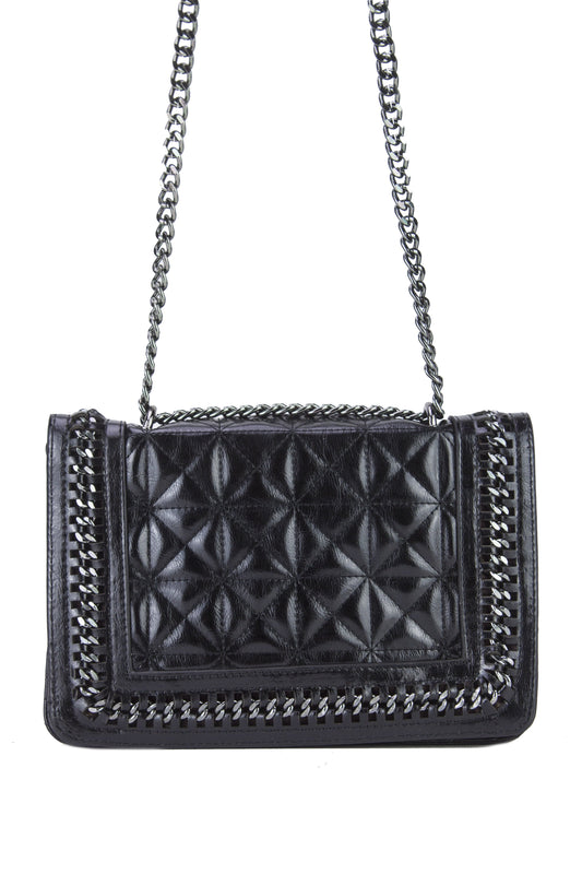 Claudine Black Quilted Chain Bag