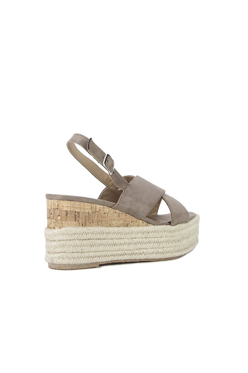 Darla Mocha Espadrille Wedges