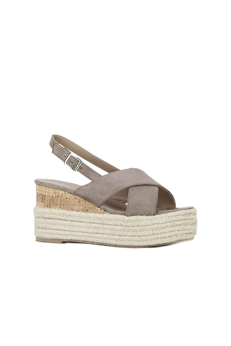 Darla Mocha Espadrille Wedges