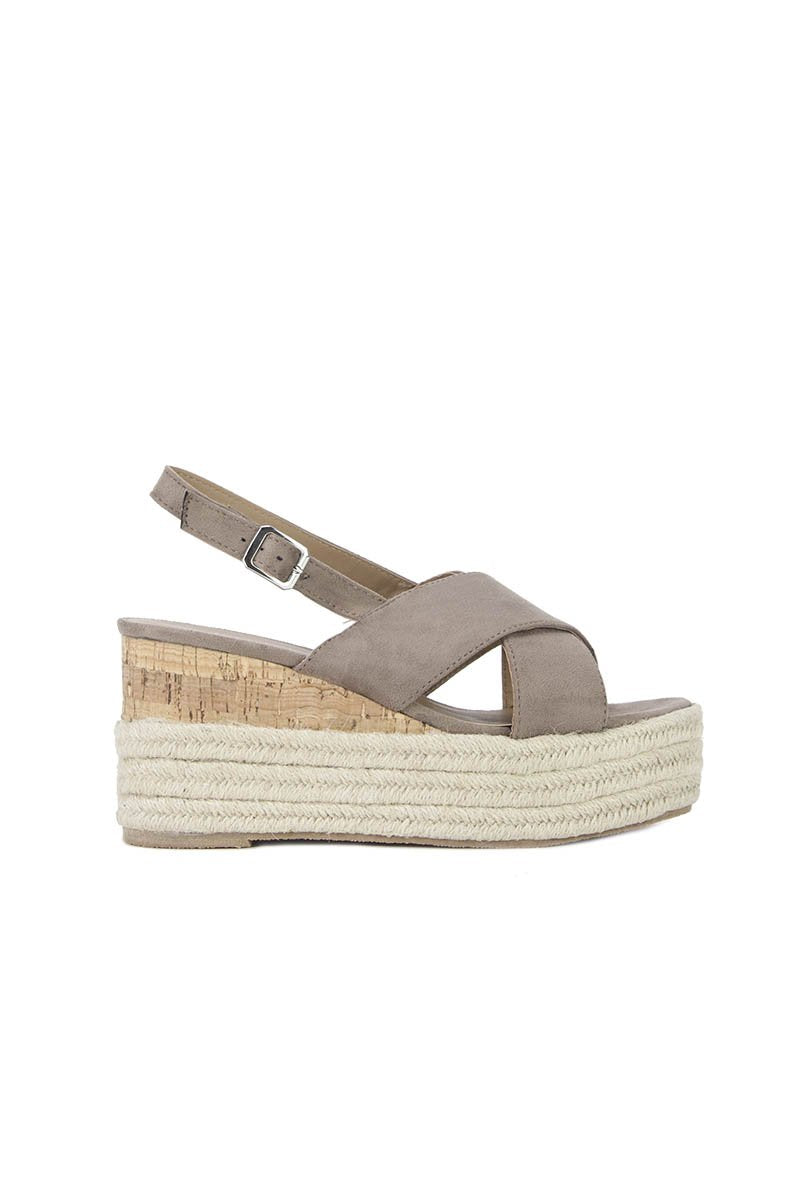 Darla Mocha Espadrille Wedges