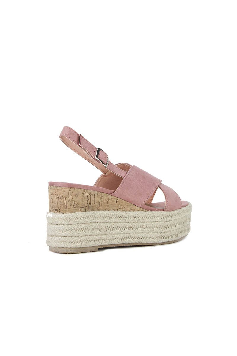 Darla Pink Espadrille Wedges