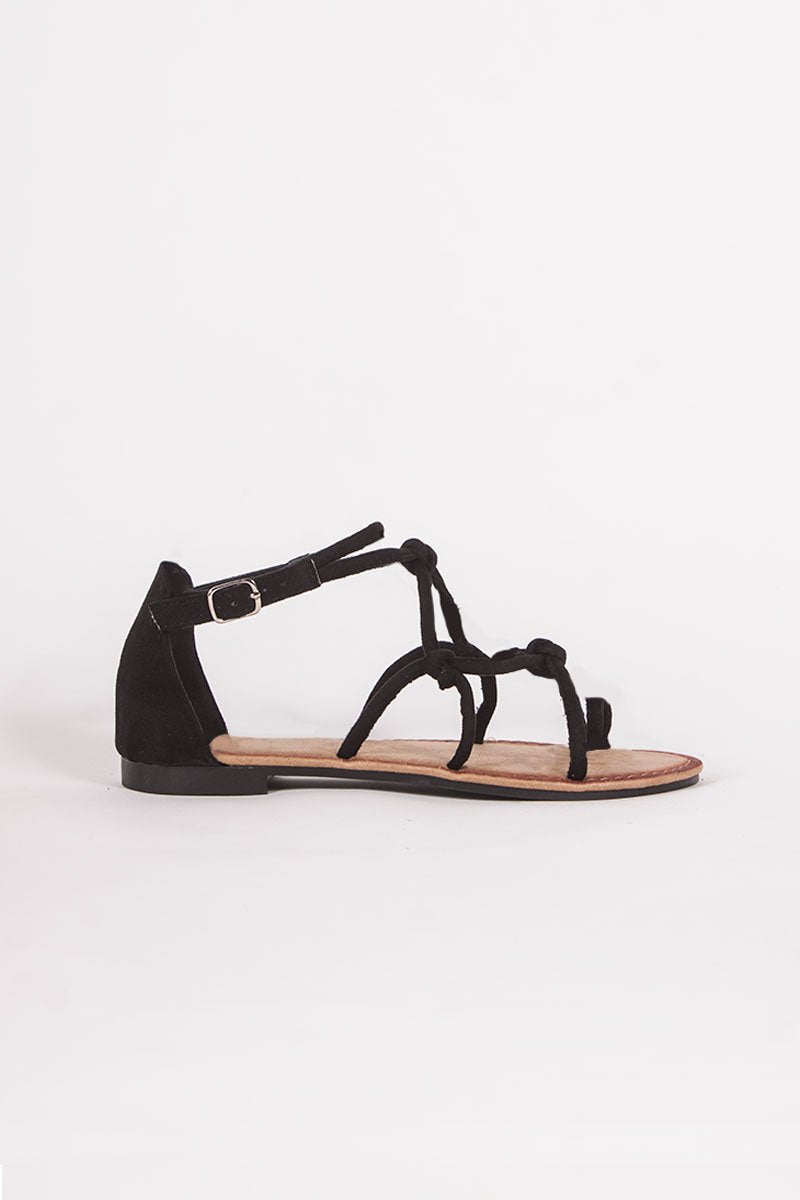 Emily Black Rope Sandals