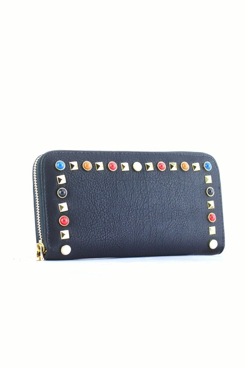 Emily Black Stud Purse