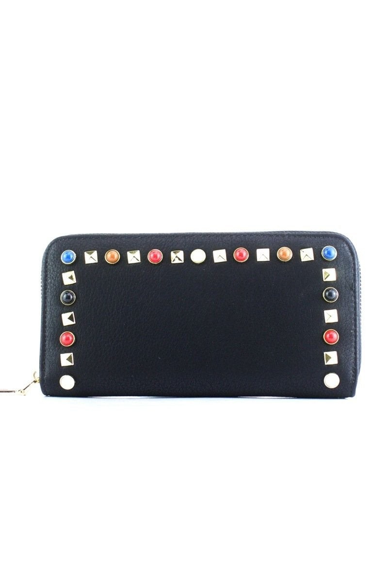 Emily Black Stud Purse