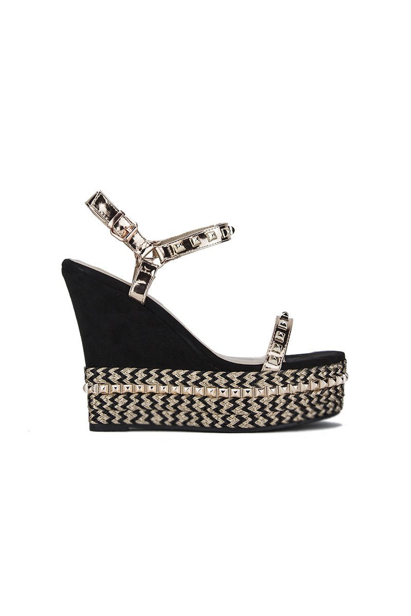 Gigi Rose Gold Stud Wedges