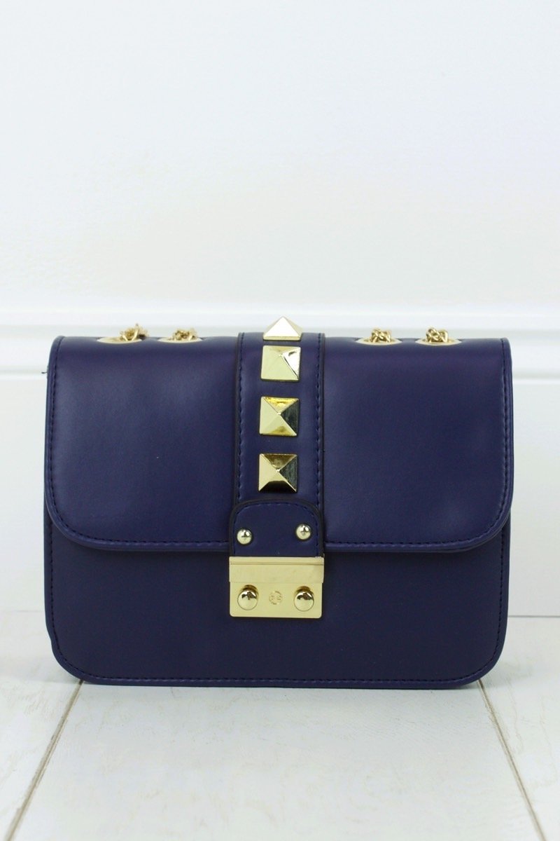 Giovanni Navy Stud Mini Shoulder Bag