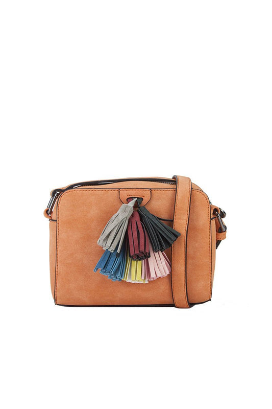 Hailey Orange Tassel Shoulder Bag