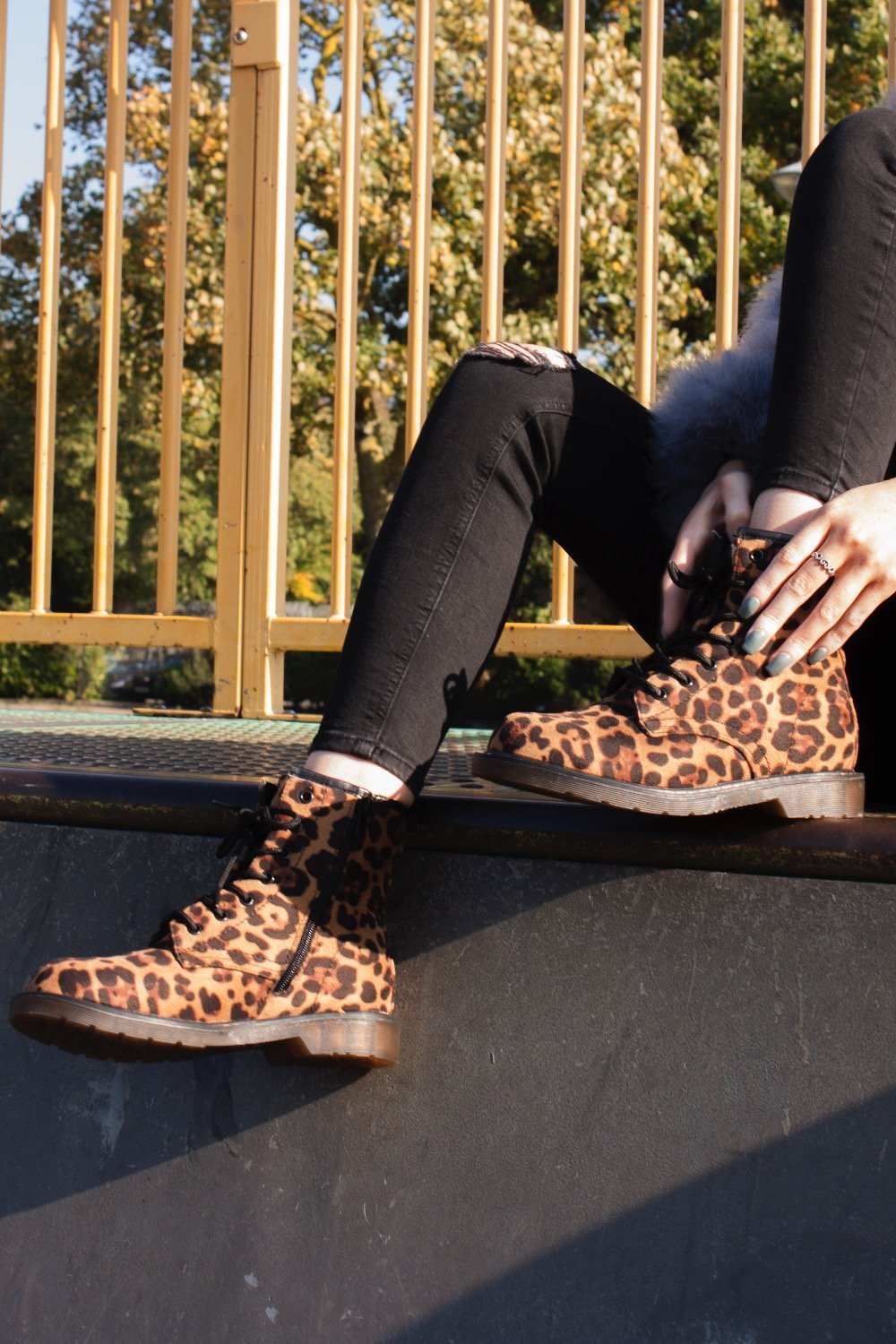 Harriet Leopard Print Faux Suede Ankle Boots