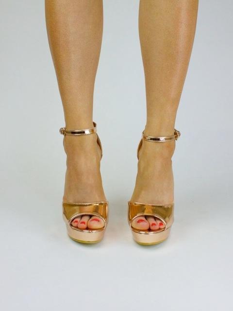 Jasmine Rose Gold Platform Heels