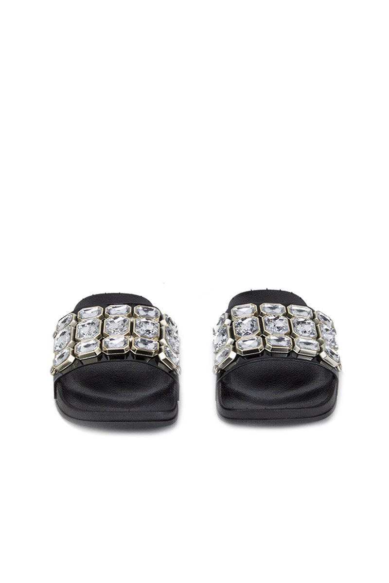 Jenabelle Black Jewel Sliders