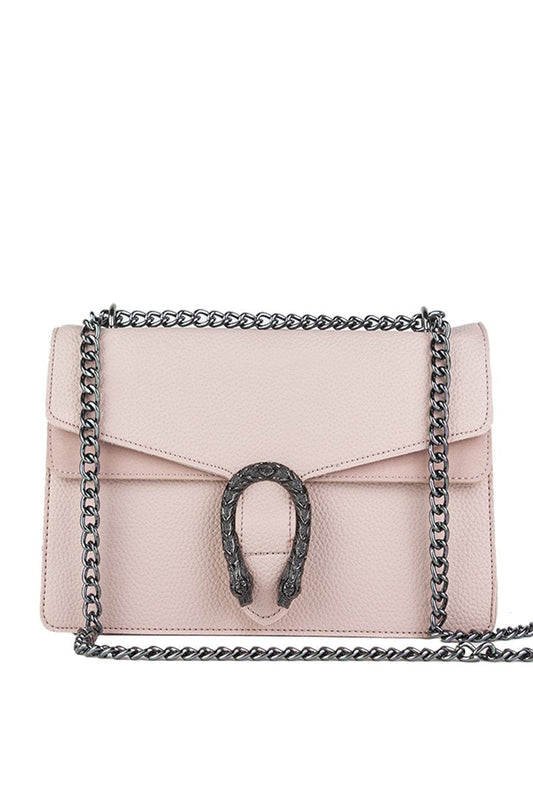 Kayleigh Pink Tiger Chain Shoulder Bag