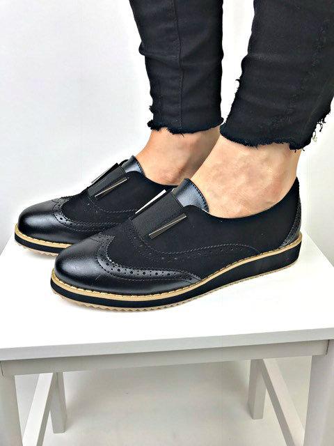 Lana Black Brogues