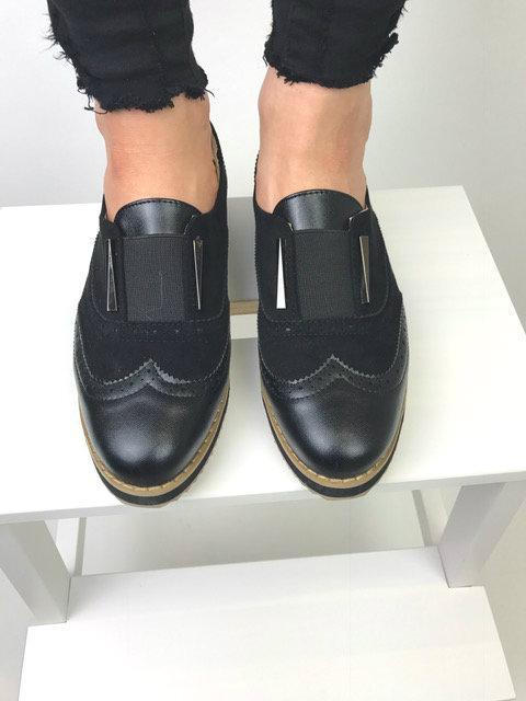 Lana Black Brogues