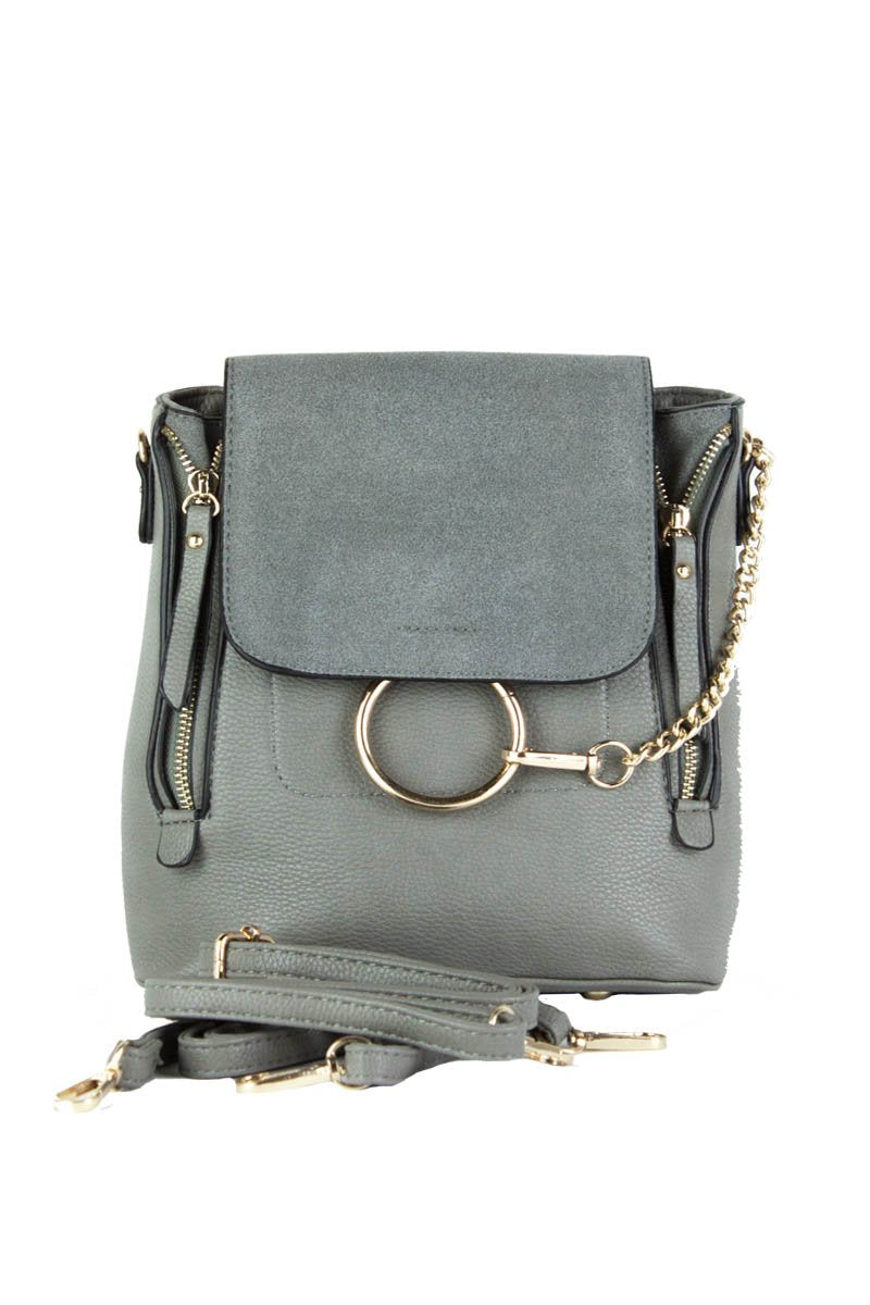 Lexi Grey Chain Backpack