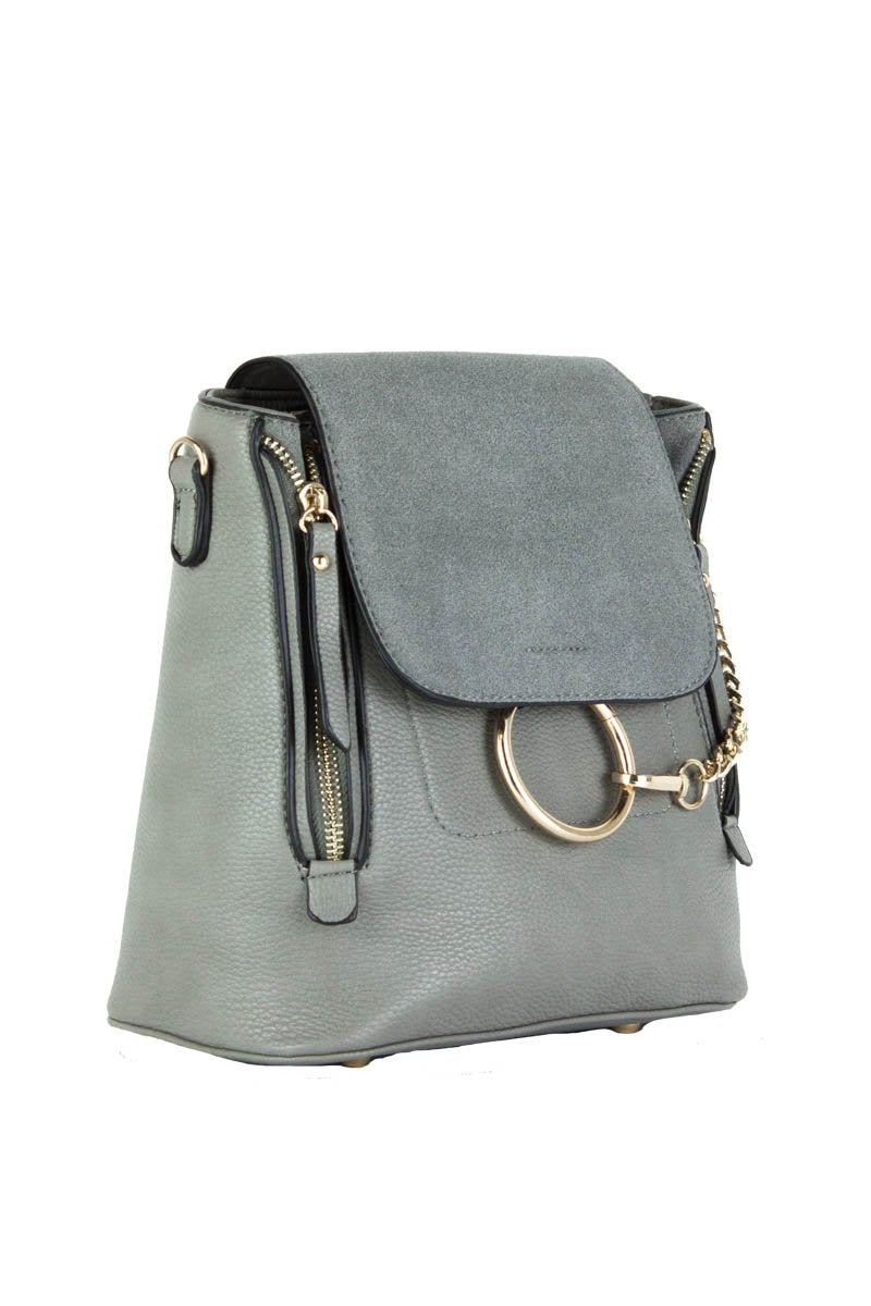 Lexi Grey Chain Backpack