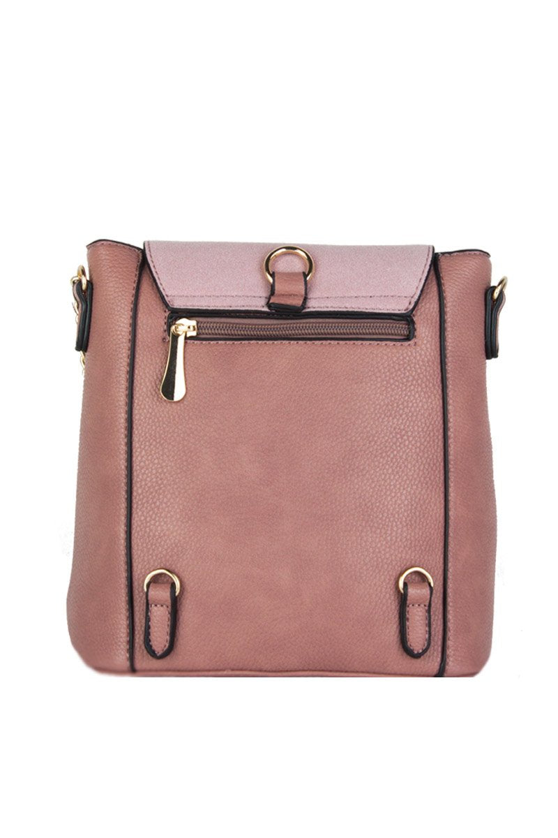 Lexi Pink Chain Backpack